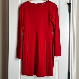 Classic red, long sleeve dress
